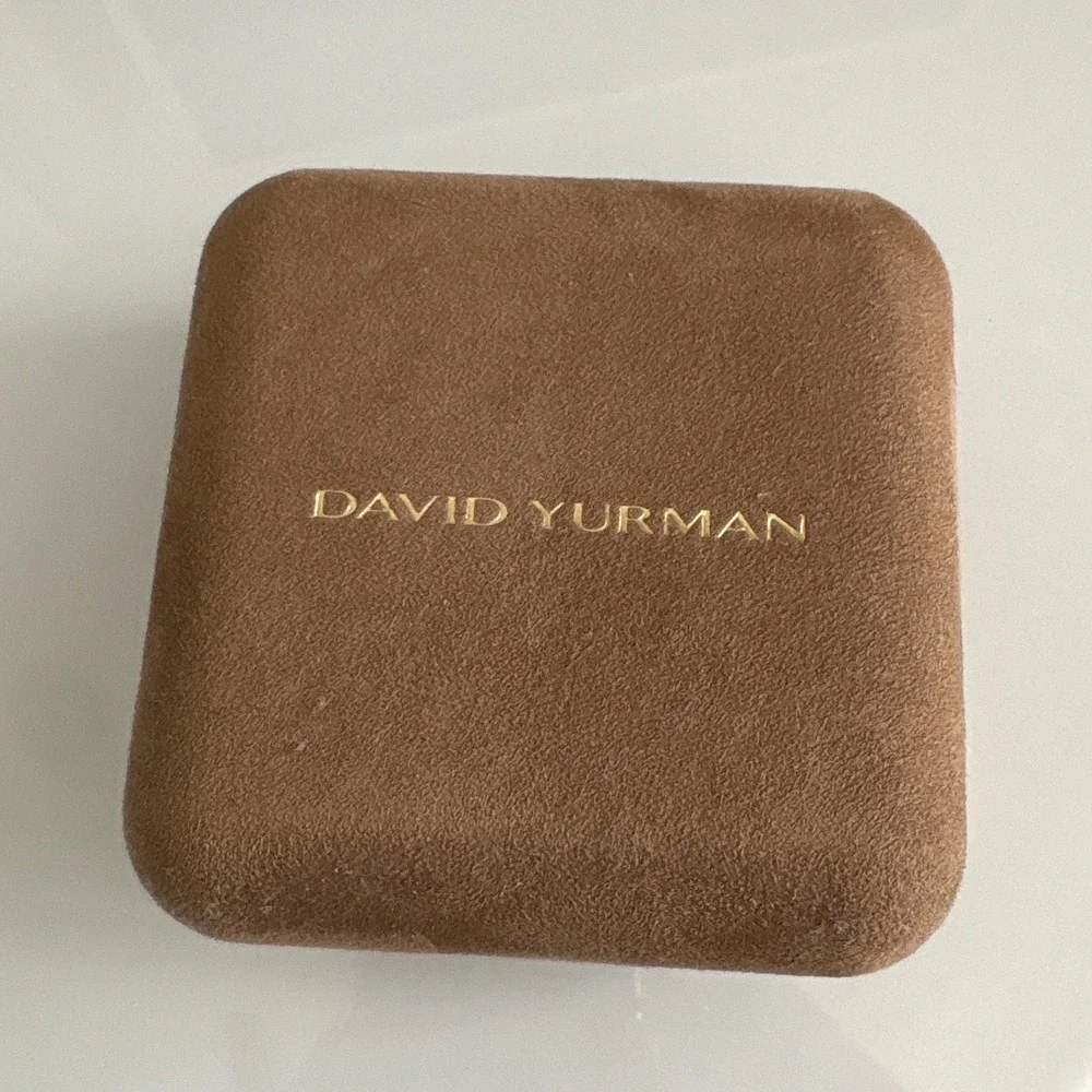 David Yurman Empty Jewelry Box Brown Velvet Suede Gift Presentation Case